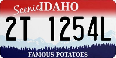 ID license plate 2T1254L