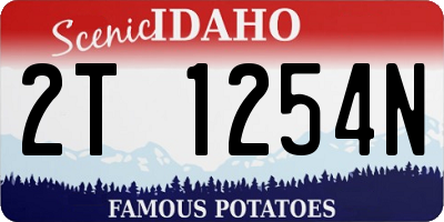 ID license plate 2T1254N