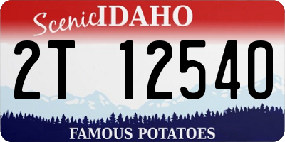 ID license plate 2T1254O