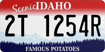 ID license plate 2T1254R