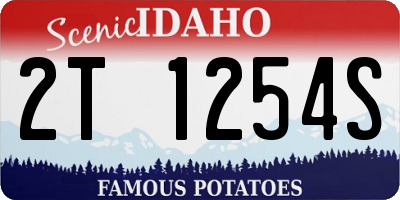 ID license plate 2T1254S