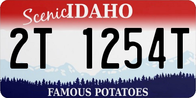 ID license plate 2T1254T