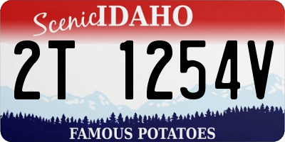 ID license plate 2T1254V