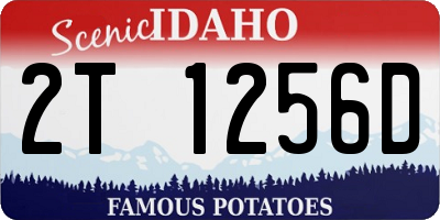 ID license plate 2T1256D