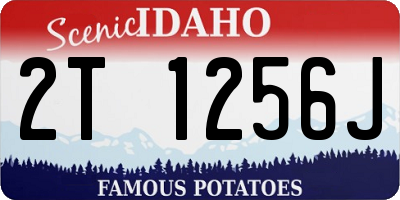 ID license plate 2T1256J