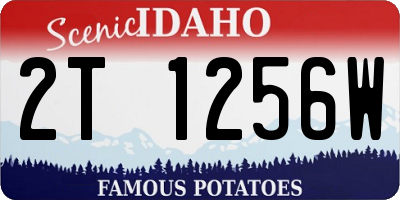 ID license plate 2T1256W