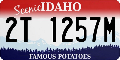 ID license plate 2T1257M
