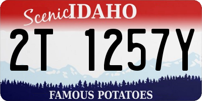 ID license plate 2T1257Y