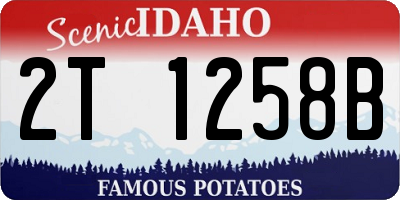 ID license plate 2T1258B