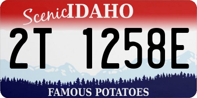 ID license plate 2T1258E