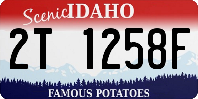 ID license plate 2T1258F