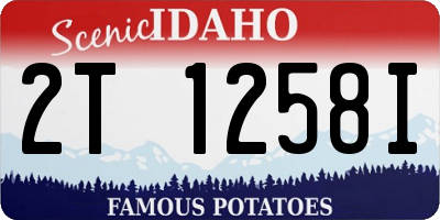ID license plate 2T1258I