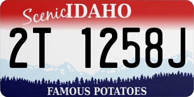 ID license plate 2T1258J