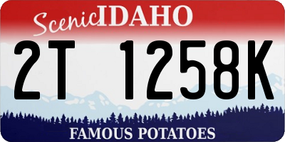 ID license plate 2T1258K