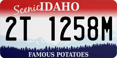 ID license plate 2T1258M