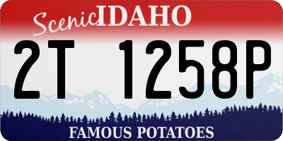 ID license plate 2T1258P
