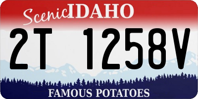 ID license plate 2T1258V