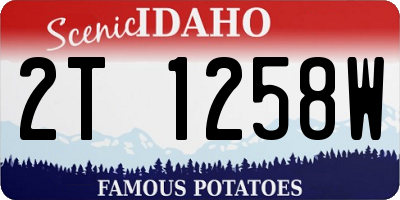 ID license plate 2T1258W