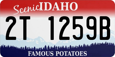 ID license plate 2T1259B