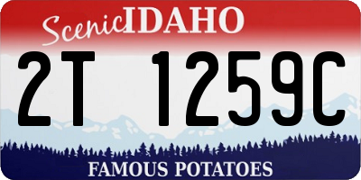 ID license plate 2T1259C