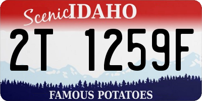 ID license plate 2T1259F