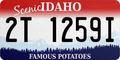 ID license plate 2T1259I