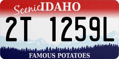 ID license plate 2T1259L