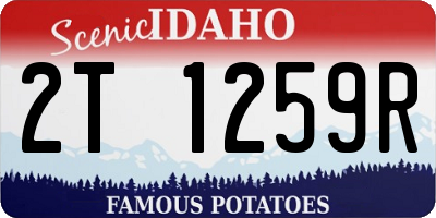 ID license plate 2T1259R