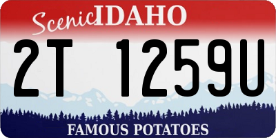 ID license plate 2T1259U