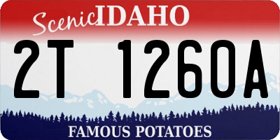 ID license plate 2T1260A
