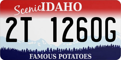 ID license plate 2T1260G