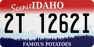 ID license plate 2T1262I