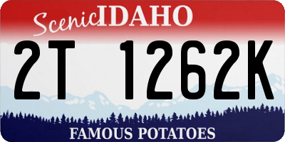 ID license plate 2T1262K