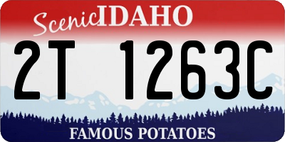 ID license plate 2T1263C