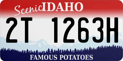 ID license plate 2T1263H
