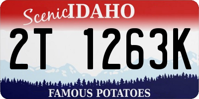 ID license plate 2T1263K