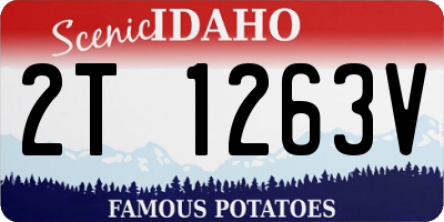 ID license plate 2T1263V