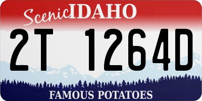 ID license plate 2T1264D