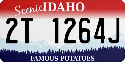ID license plate 2T1264J