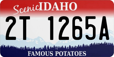 ID license plate 2T1265A