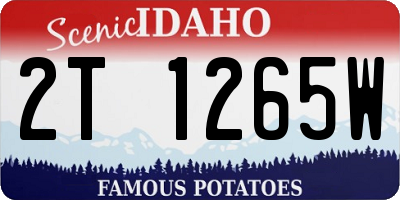 ID license plate 2T1265W
