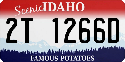 ID license plate 2T1266D