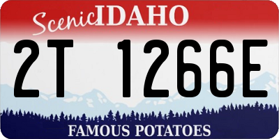 ID license plate 2T1266E
