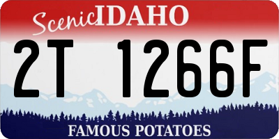 ID license plate 2T1266F