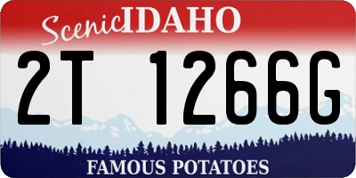 ID license plate 2T1266G