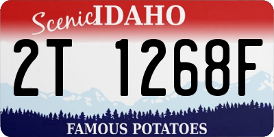ID license plate 2T1268F