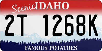 ID license plate 2T1268K