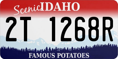 ID license plate 2T1268R