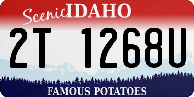 ID license plate 2T1268U