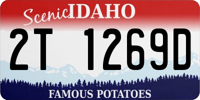 ID license plate 2T1269D